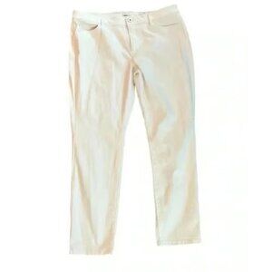 J.Jill Womens Denim Slim Ankle Pants Size 14 White Authentic Fit NWT